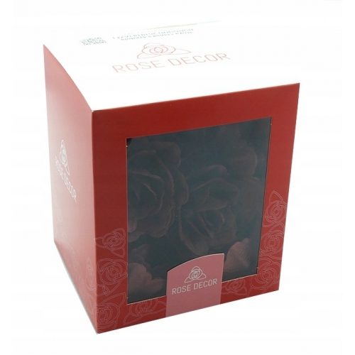 Róża chińska waflowa średnia burgund 18 sztuk